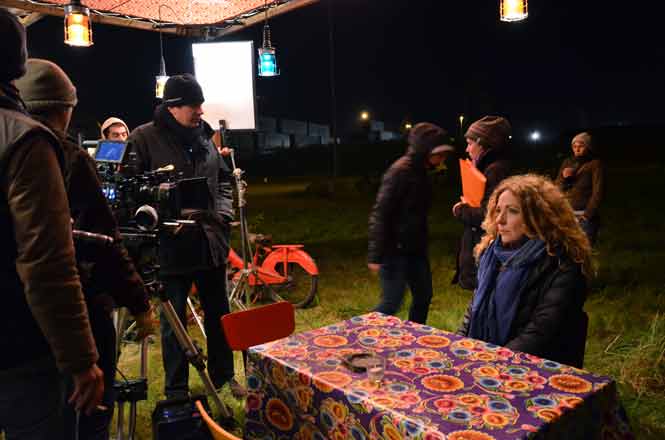 Comédienne sur un tournage