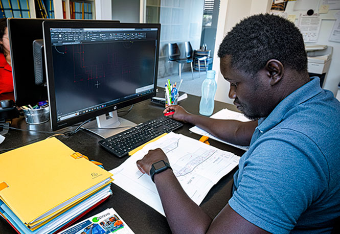 Chérif Ndior est assistant en architecture chez Colas-Durand architectes à Lamballe dans les Côtes d&#039;Armor.