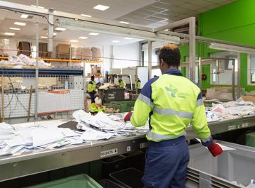 Tri des déchets à l&#039;entreprise La Feuille d&#039;érable à Rennes (35)