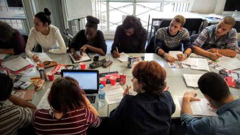 Les étudiants de la prépa La Chance en plein travail.